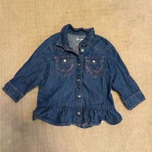 Wrangler girls Blue Denim shirt